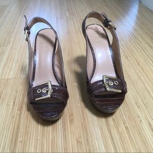 Nine West Leather Wedges